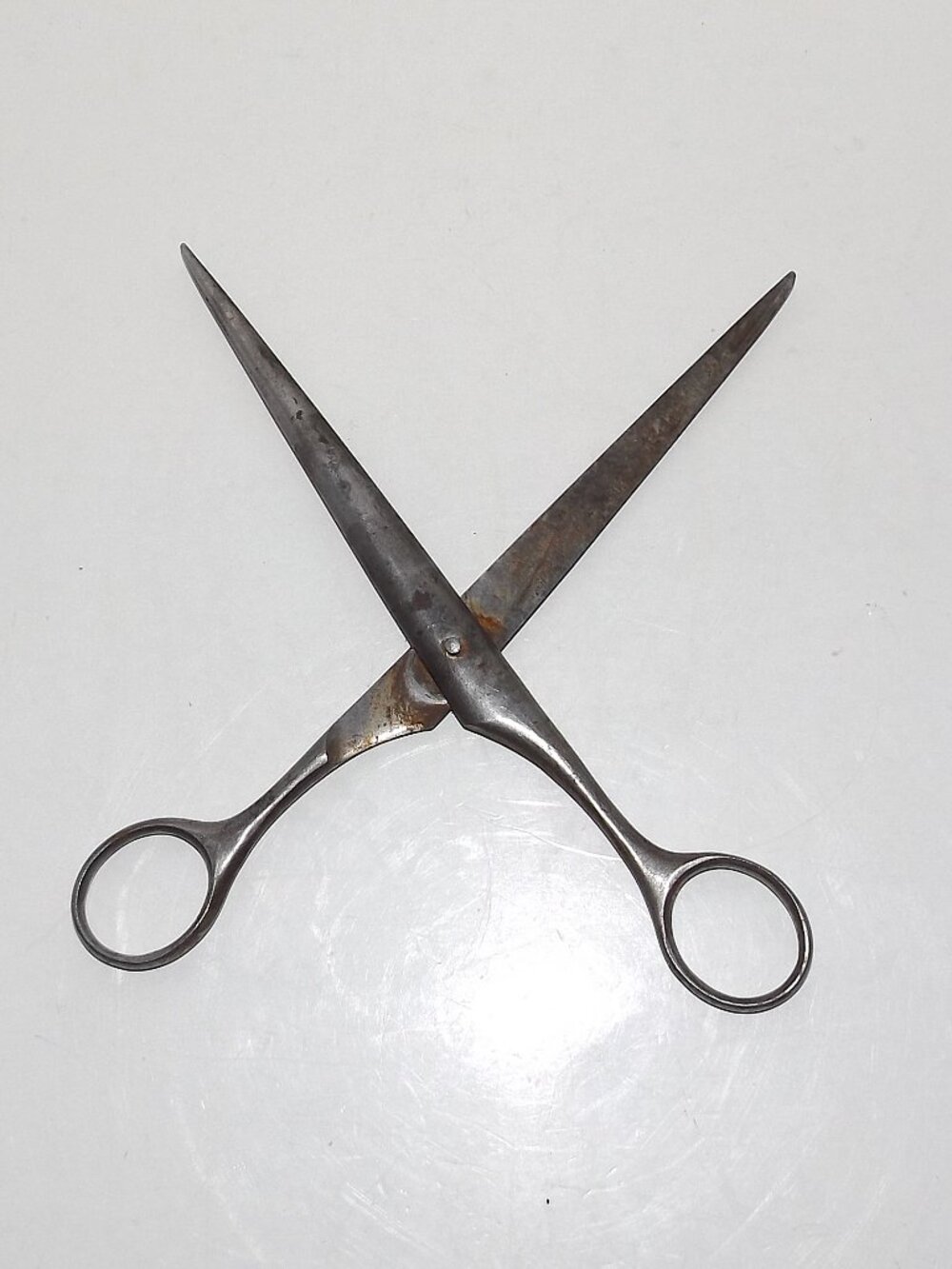Antique Pair Eskilstuna Sweden 8 In. Buttonhole Scissors circa 1890-1920